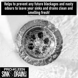 2L of Pro-Kleen Sink & Drain Blitz - Plughole, Sink & Drain Unblocker - Super Strength Formula