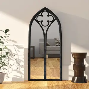 Berkfield Mirror Black 70x30 cm Iron for Indoor Use