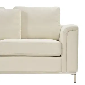 Right-Hand Corner Sofa OSLO Beige Fabric Right Hand