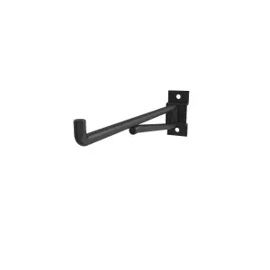 GoodHome Rand Powder-coated Black Large Tool hook (W)30mm