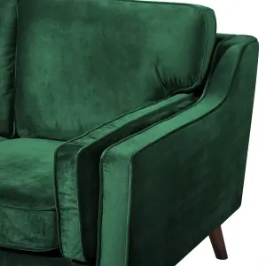 3 Seater Velvet Sofa Green LOKKA