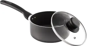 Chef's Choice Durable Non-Stick Saucepan with Tempered Glass Lid - Perfect for Everyday Cooking (20cm - FS020)