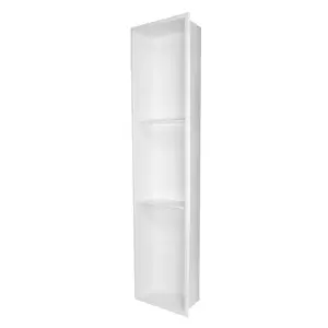 Thermopanel 304 Stainless Steel Recess Shower Niche Shelved - White (204x915x103mm)