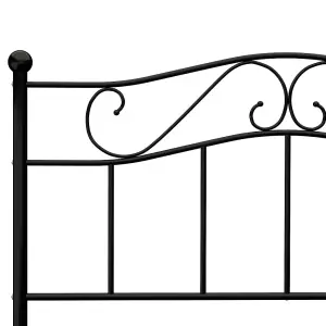 Berkfield Bed Frame Black Metal 140x200 cm