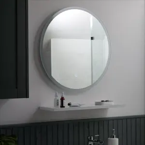 Sensio Como Round Wall-mounted Bathroom Illuminated Colour-changing mirror (H)60cm (W)60cm