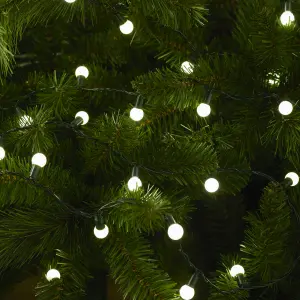 120 Ice white Berry LED With timer function String lights with 13.52m Green cable