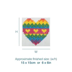 XSTITCH HEART - Counted Cross Stitch Kit: Heart - Trimits