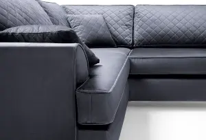 Ferguson Corner Sofa Dark Grey Velvet