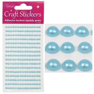 Oaktree Eleganza Pearl Stickers Blue (One Size)