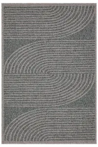 Silver Indoor Outdoor Washable Weather Resistant Rug 80cm x 150cm