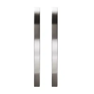 GoodHome Sabaku Nickel effect Kitchen cabinets Bow Handle (L)26cm (D)32mm, Pack of 2