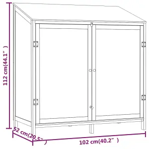 Berkfield Garden Shed White 102x52x112 cm Solid Wood Fir