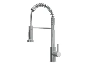 Kersin Contra Chrome Kitchen Mixer Tap with Spring Style Flexi Pull-Out Hose and Spray Head