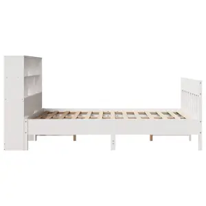 Berkfield Bed Frame without Mattress White 120x190 cm Small Double Solid Wood Pine