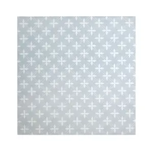 Laura Ashley Wickerwork Seaspray Blue Matt Patterned Ceramic Indoor Wall & floor Tile Sample