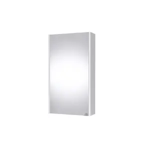 Bathroom Mirror Cabinet Mirrored Wall Unit 400 Compact Cupboard White Gloss Avir