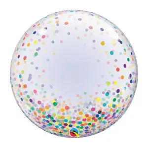 Qualatex Deco Bubble Confetti Balloon 2ft Multicoloured (2ft)