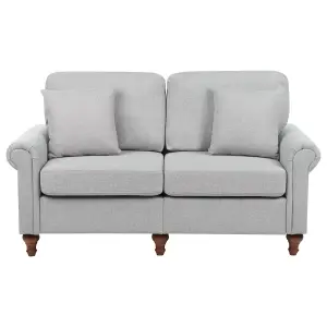 2 Seater Fabric Sofa Light Grey GINNERUP