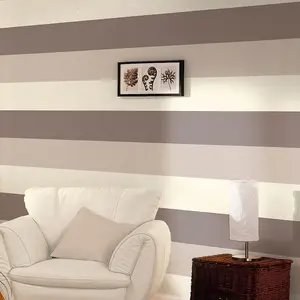 Stripe Wallpaper - Chocolate / Coffee / Cream - E40928