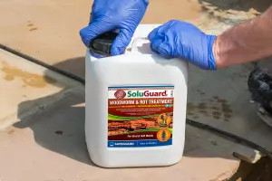 Soluguard Woodworm and Rot Treatment - (1x5L Clear & Sprayer) - Ready for Use & Spear & Jackson Sprayer.