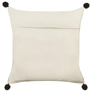 Set of 2 Cushions FUSSEL Cotton 45 x 45 cm For Kids Tufted Light Beige