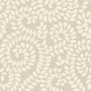 Belgravia Decor Valentino Sequin Leaf Textured Wallpaper Beige