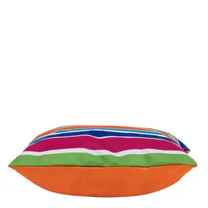 Veeva Indoor Outdoor Cushion Technicolour Stripe Water Resistant Cushions