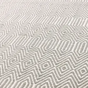 Silver Geometric Handmade Luxurious Modern Wool Easy To Clean Rug Dining Room Bedroom And Living Room-160cm X 230cm