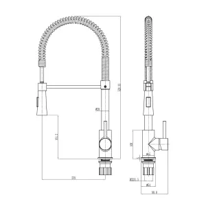 UK Home Living Avalon Horizon Kitchen Tap