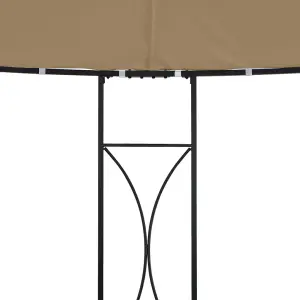 Berkfield Gazebo 300x290 cm Taupe Round