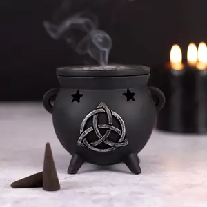 Something Different Triquetra Incense Cone Holder Black/Grey (One Size)