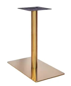 Zavon Single Pedestal Brass Steel Table Base - Dining Height