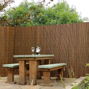 Willow Fencing Outdoor Screen 1.8m x 4m, Screening Panel, Wind/Sun Privacy Shield Divider (x3)