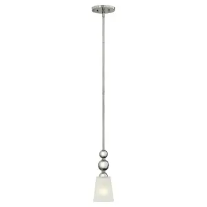 Elstead Zelda 1 Light Ceiling Mini Pendant Polished Nickel, E27