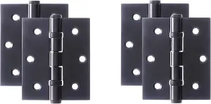 75mm 3" Matt Black Ball Bearing Hinges for Internal Doors, 75mm (3 Inch) Timber Door Hinge, Golden Grace (2Pair)