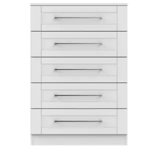 Ripon 5 Drawer Chest in Grey Ash (Ready Assembled)