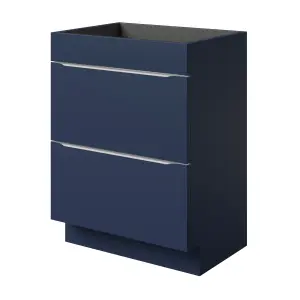 GoodHome Imandra Matt Blue Freestanding Bathroom Cabinet (H) 820mm (W) 600mm