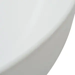 Berkfield Basin Round Ceramic White 41.5x13.5 cm