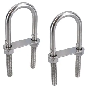 M10 40mm x 122mm U-Bolt / N-Bolt Stainless Steel Marine Grade Boat Trailer 2 Pack