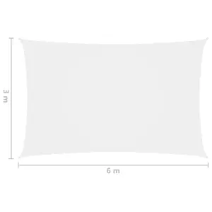 Berkfield Sunshade Sail Oxford Fabric Rectangular 3x6 m White