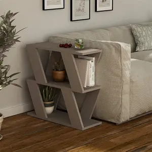 Adriana Side Table Modern Compact Design for Living Room & Bedroom Light Mocha