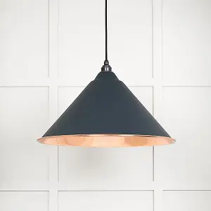 Smooth Copper Hockley Pendant in Soot