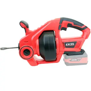 Excel 18V Cordless Drain Cleaner with 1 x 4.0Ah Battery & Charger