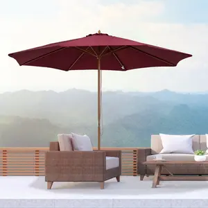 Lakewood 300cm Market Parasol Red