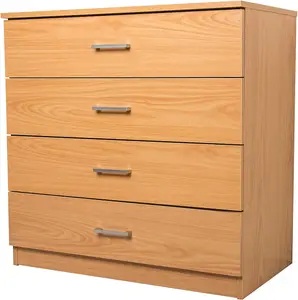 Beech Chest of 4 Drawers Anti Bowing  Support 67 x 72 x 33 cm