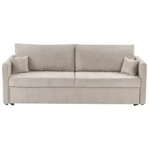 Sofa Bed BLEIK Light Beige with Storage