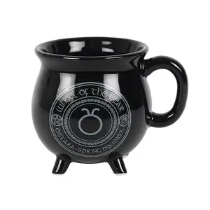 Anne Stokes Ostara Cauldron Heat Changing Mug Black/Yellow (One Size)