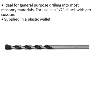 High-Performance 6 x 100mm Rotary Impact Drill Bit for Masonry