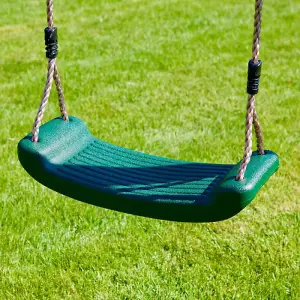 Rebo Wooden Garden Swing Set with Trapeze Bar - Galaxy Green