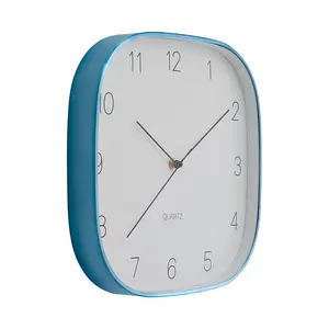 Interiors by Premier Elko Square Blue Finish Case Wall Clock